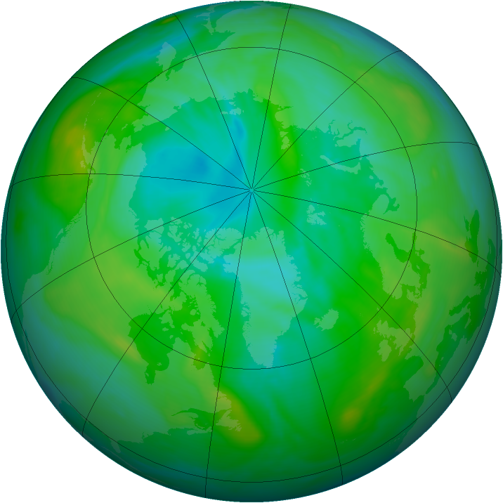 Arctic ozone map for 25 July 2005